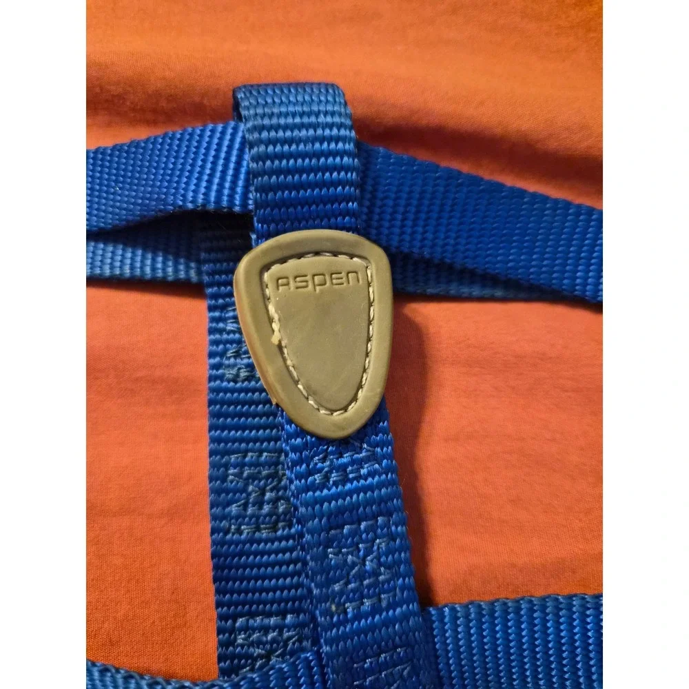 Aspen Pet Blue Nylon Adjustable Dog Harness 5/8 Inch 12-20 Inch Girth